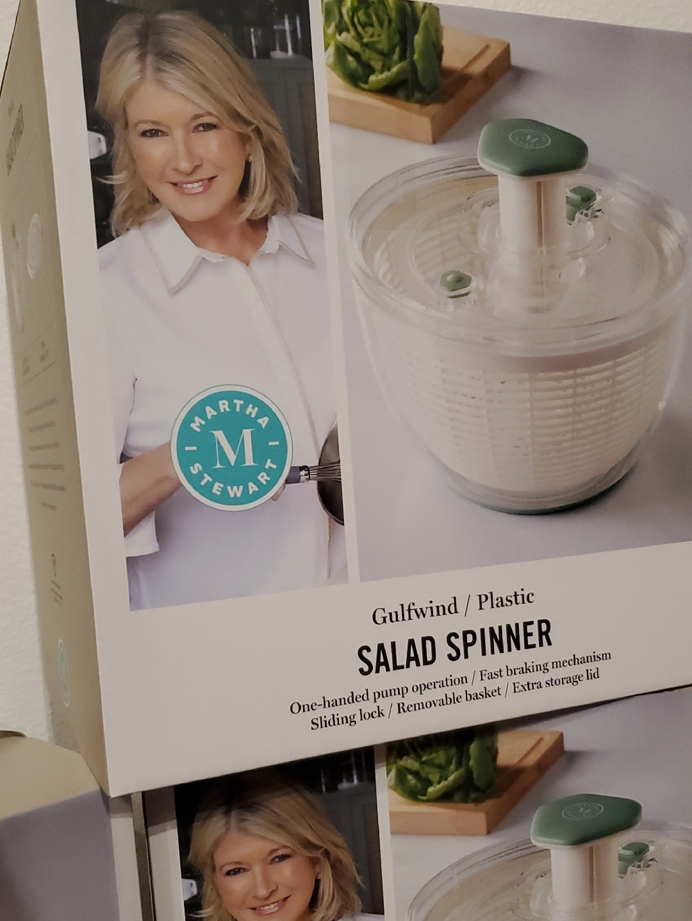 380◼️MARTHA STEWART GULFWIND/PLASTIC SALAD SPINNER
